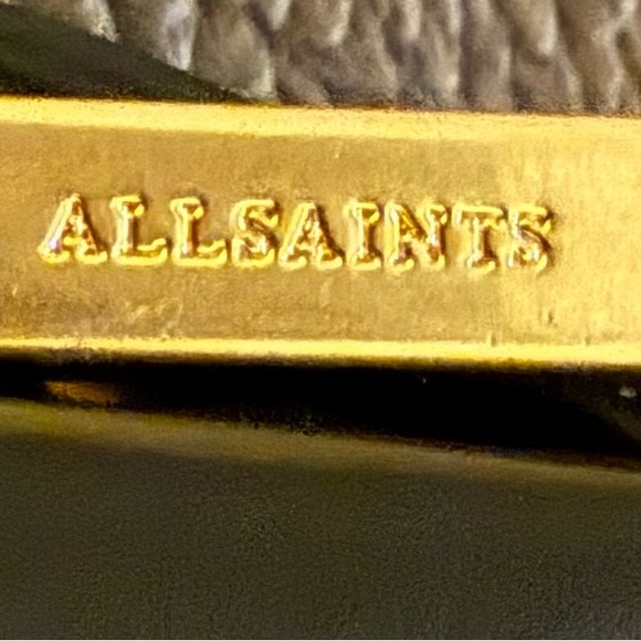 AllSaints black leather mini crossbody bag - Picture 4 of 4